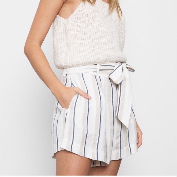 Rails Pants - Rails Katy Waist Tie Stripe Shorts